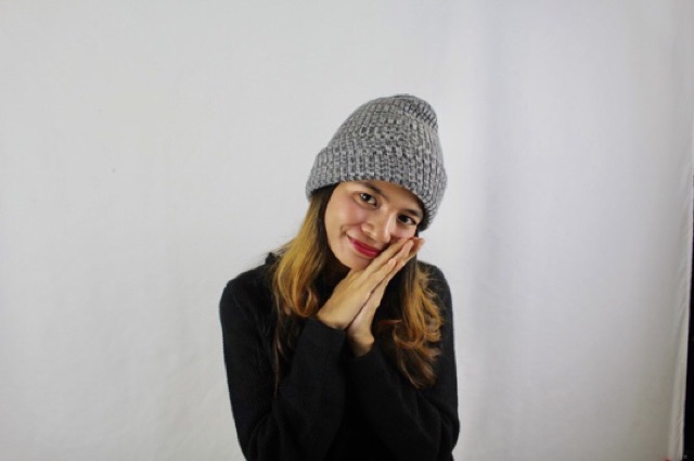 IMPORT Hat Beanie Two Tones Topi Kupluk Korean Style Winter Musim Dingin Hat Beanie Two Tones