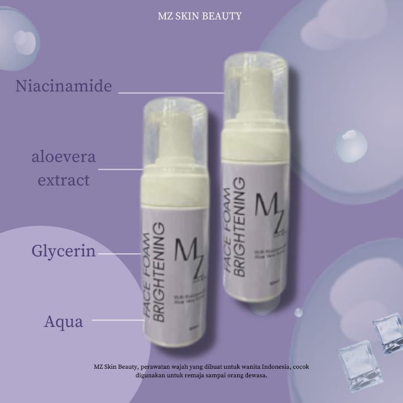 FACE FOAM GLOW & BRIGHTENING BY MZ SKIN BEAUTY BPOM