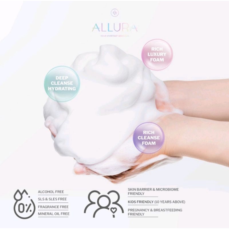 ALLURA Oil Control | Glowing Bright | Hydralife | Acne Buster Mild Cleanser Foam