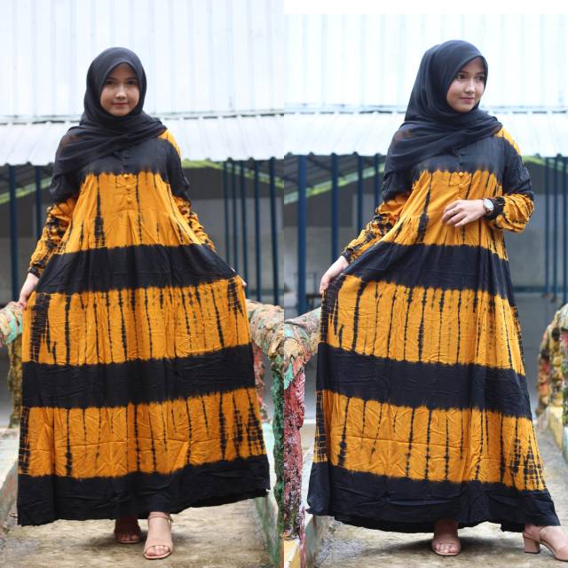 Gamis twill ori premium fajar art pekalongan / gamis twill / gamis susun / gamis rayon candimekar /p