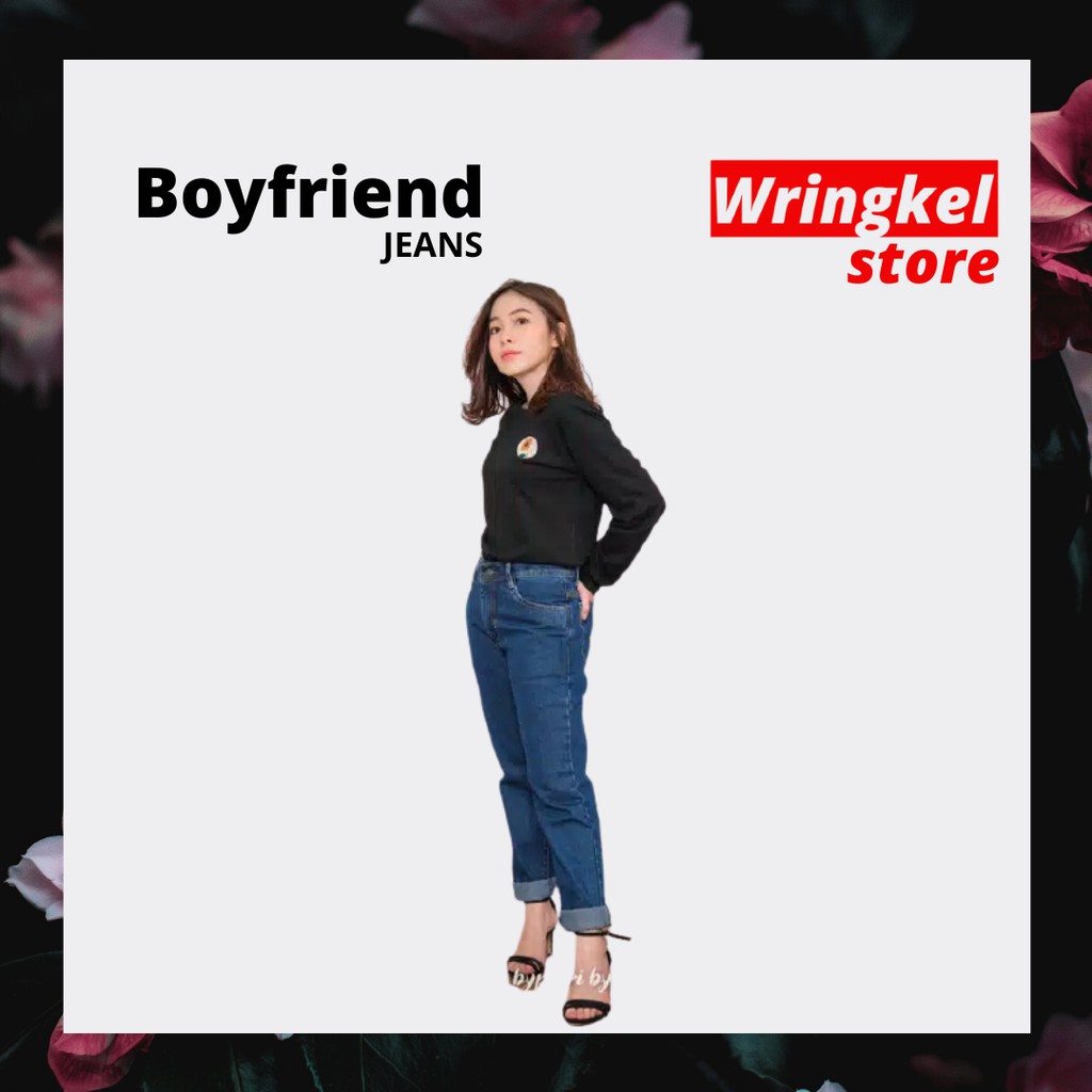 PROMO Celana Jeans Wanita Boyfriend Jeans