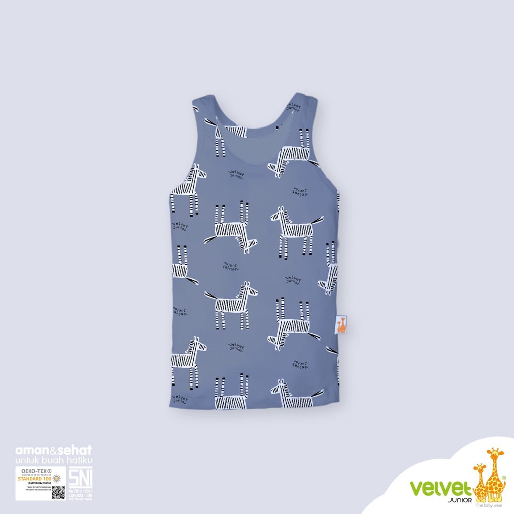 Castle - Velvet Junior Singlet Luar Printing - Baju Skinwear Anak