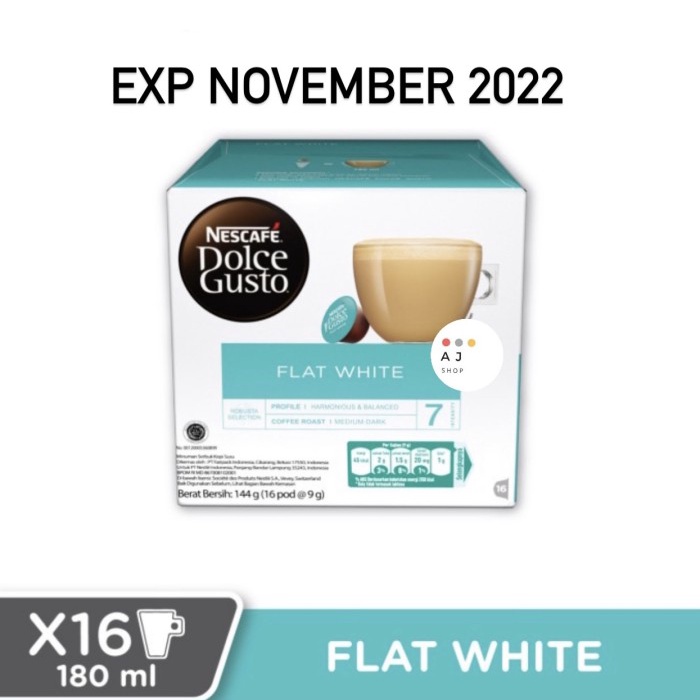 

(BISA COD) Nescafe Dolce Gusto Flat White Capsule - Original - Exp OKT 2022