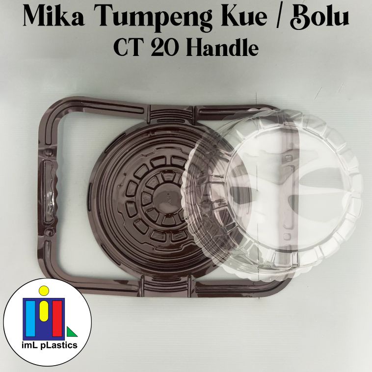 MIKA TUMPENG CT 20 Handle / TRAY CAKE TART 20CM / MIKA KUE BOLU BULAT - set 10pcs