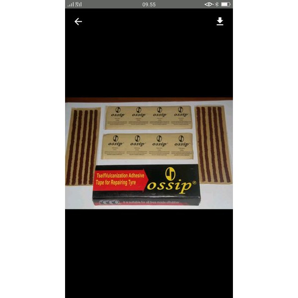 

Diskon Murah karet tambal tubeless ossip isi 6 sheet per pack