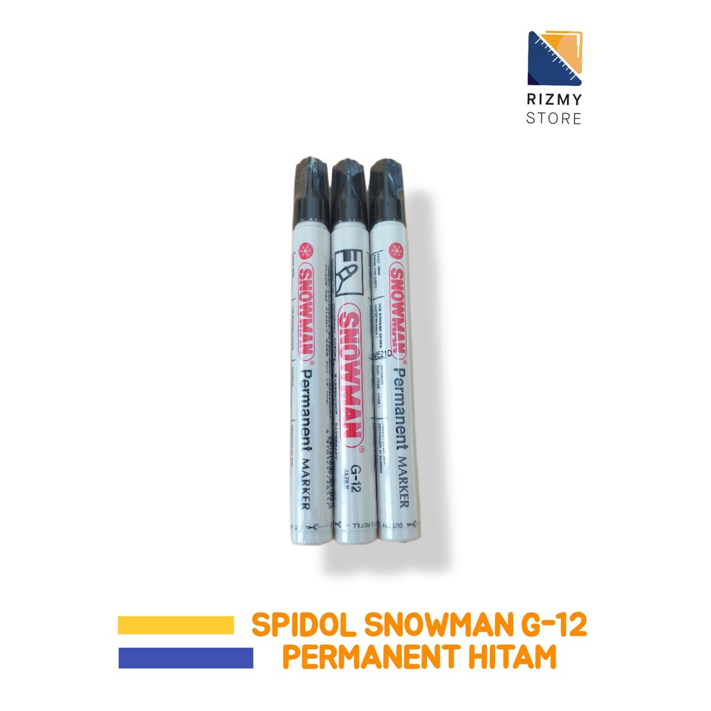 

Spidol Snowman Permanent Warna Hitam G-12