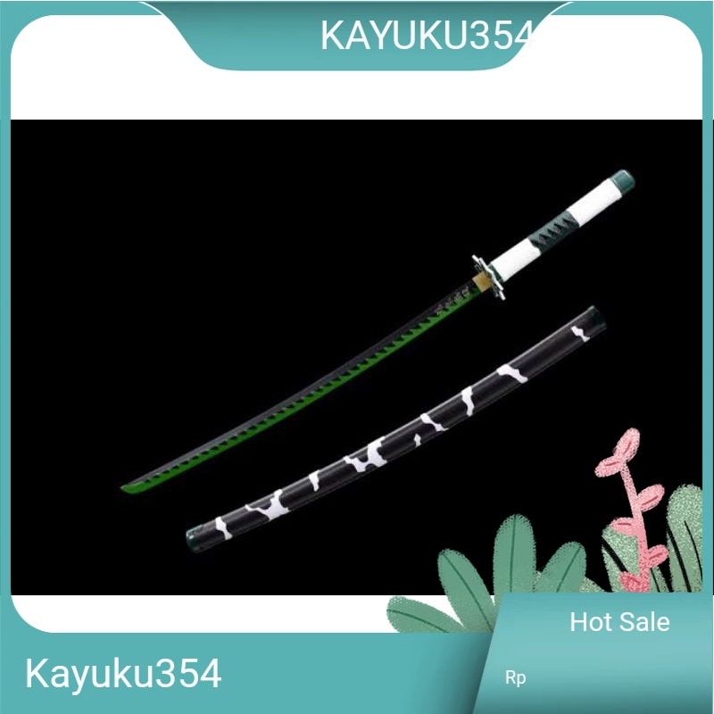 katana kayu Anime kimetsu no yaiba DEMON SLAYER SANEMI pedang kayu tidak tajam