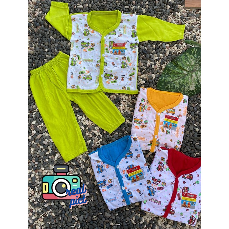 BAJU BAYI kids transpot Setelan panjang 3-18 Bulan (PP 049)