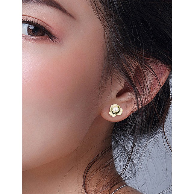 LRC Anting Set Fashion Silver Red Lip Studded Alloy Stud Earrings 30 Pairs F83547