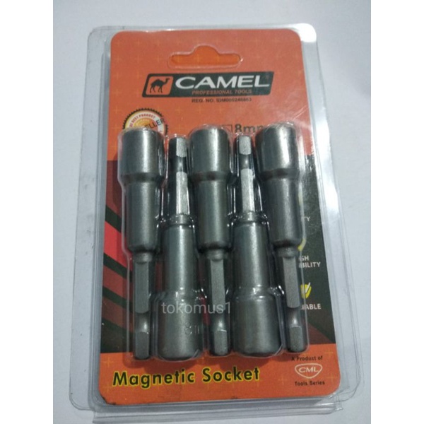 Mata Bor Roofing Magnet / Magnetic Nut Setter M8 x 65 (High Quality) Set -CAMEL