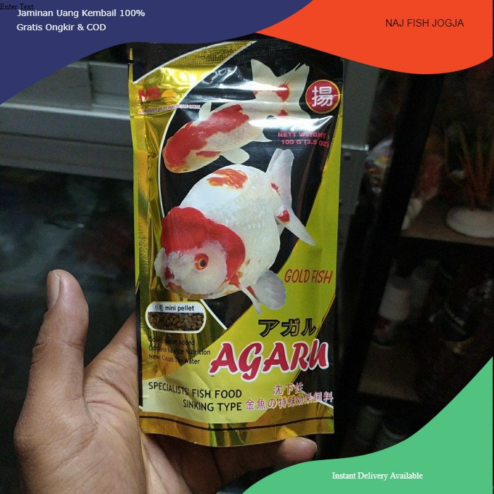 Agaru Sinking Makanan ikan Koki dan koi berprotein tinggi