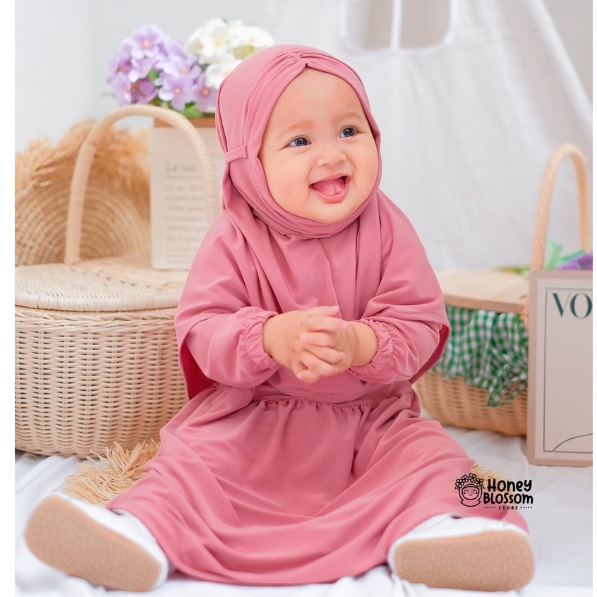 HoneyBlossom - gamis bayi perempuan 6 12 bulan / gamis bayi / gamis bayi perempuan 1 tahun lylia series