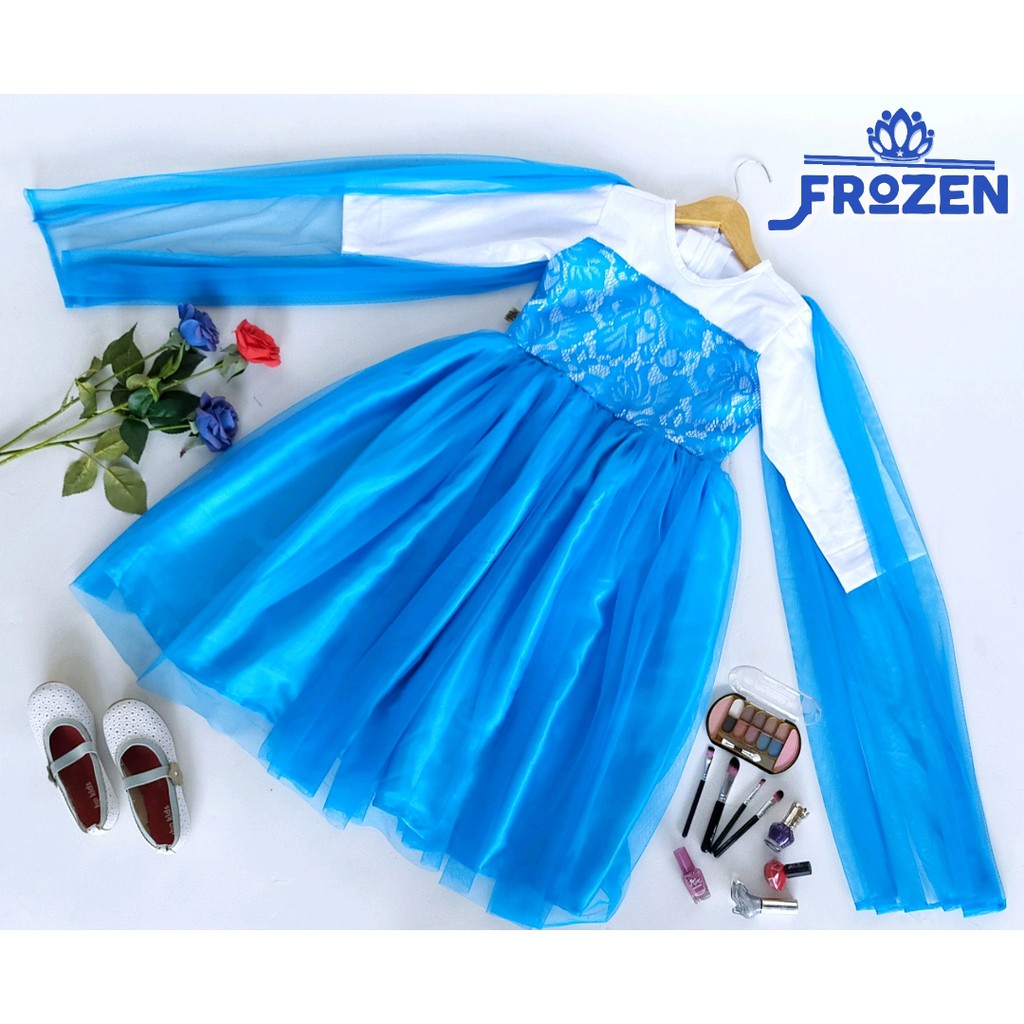 DRESS FROZEN MUSLIM WARNA TURKIS USIA DEWASA S-XL <READYSTOK>