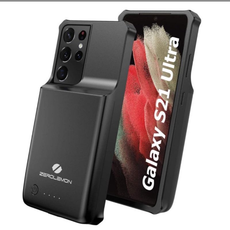 Power Case Samsung Galaxy S21 Ultra 5g Original Zerolemon 8000mah Powerbank Cover Charger Casing Ori Shopee Indonesia