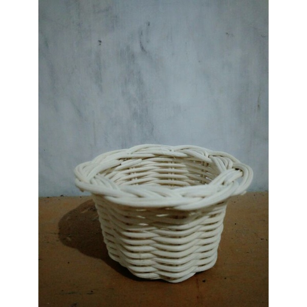 Keranjang Rotan bulat kecil