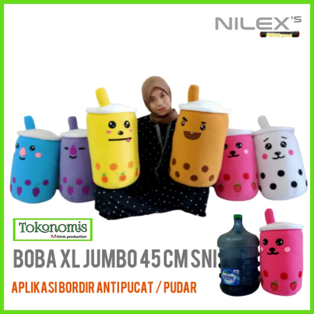 Boneka boba BTS BT21 JUMBO / bantal boba brown milk tea standar sni original murah