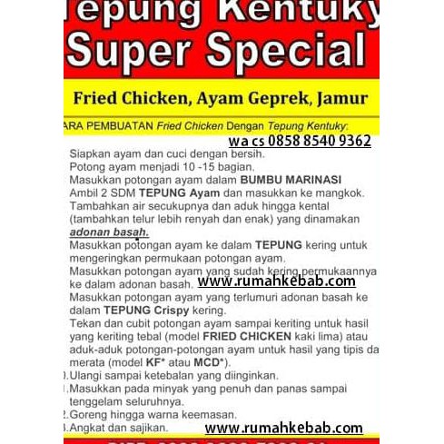 

T7HE TEPUNG FRIED CHICKEN - 1KG / TEPUNG KENTUKY / BATTER BREADER RHNQ