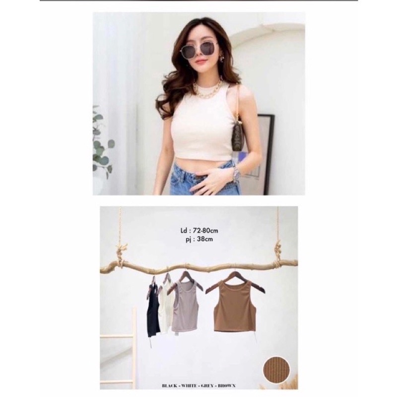 singlet polos wanita.singlet crop polos cwe import.crop singlet/ tanktop polos import murah