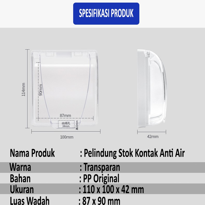 Pelindung Stop Kontak/Tutup Cover Stop Kontak Anti Air