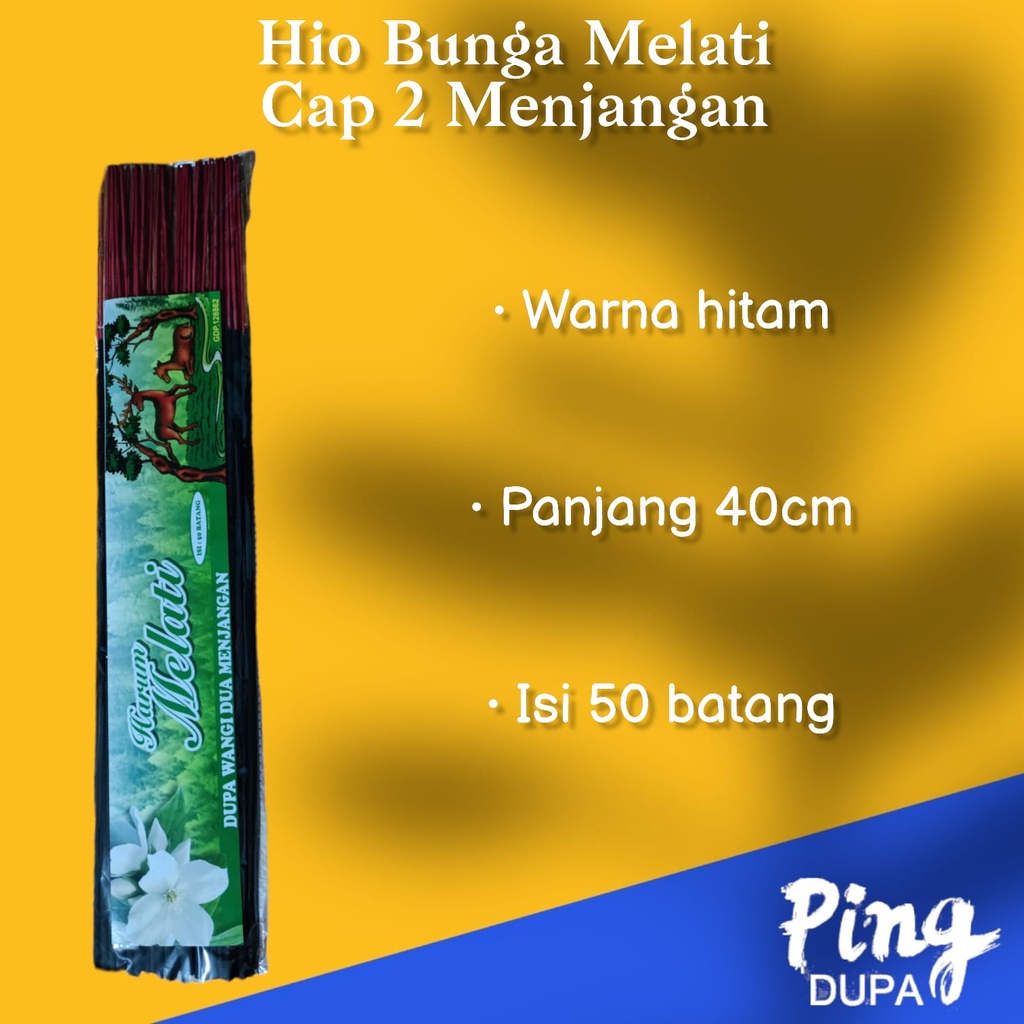 Aroma Penganten: Dupa Melati Menjangan Kualitas Celup Isi 50 Batang Hio