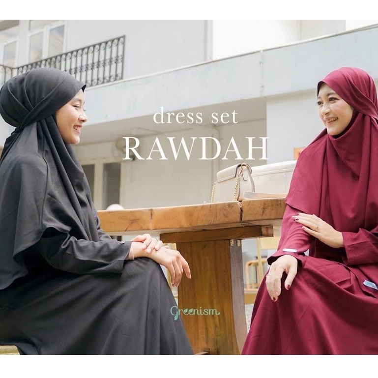 Greenism Rawdah Gamis &amp; Khimar Quality Premium Syari'i Dress - Gamis Only