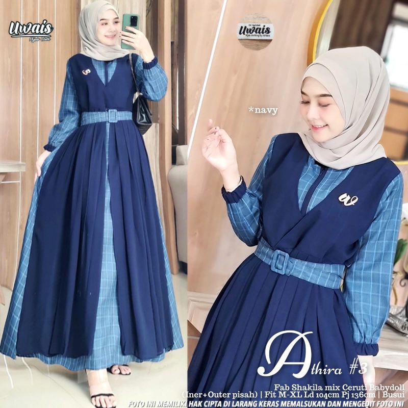 gamis athira #3 SYANTIK original UWAIS