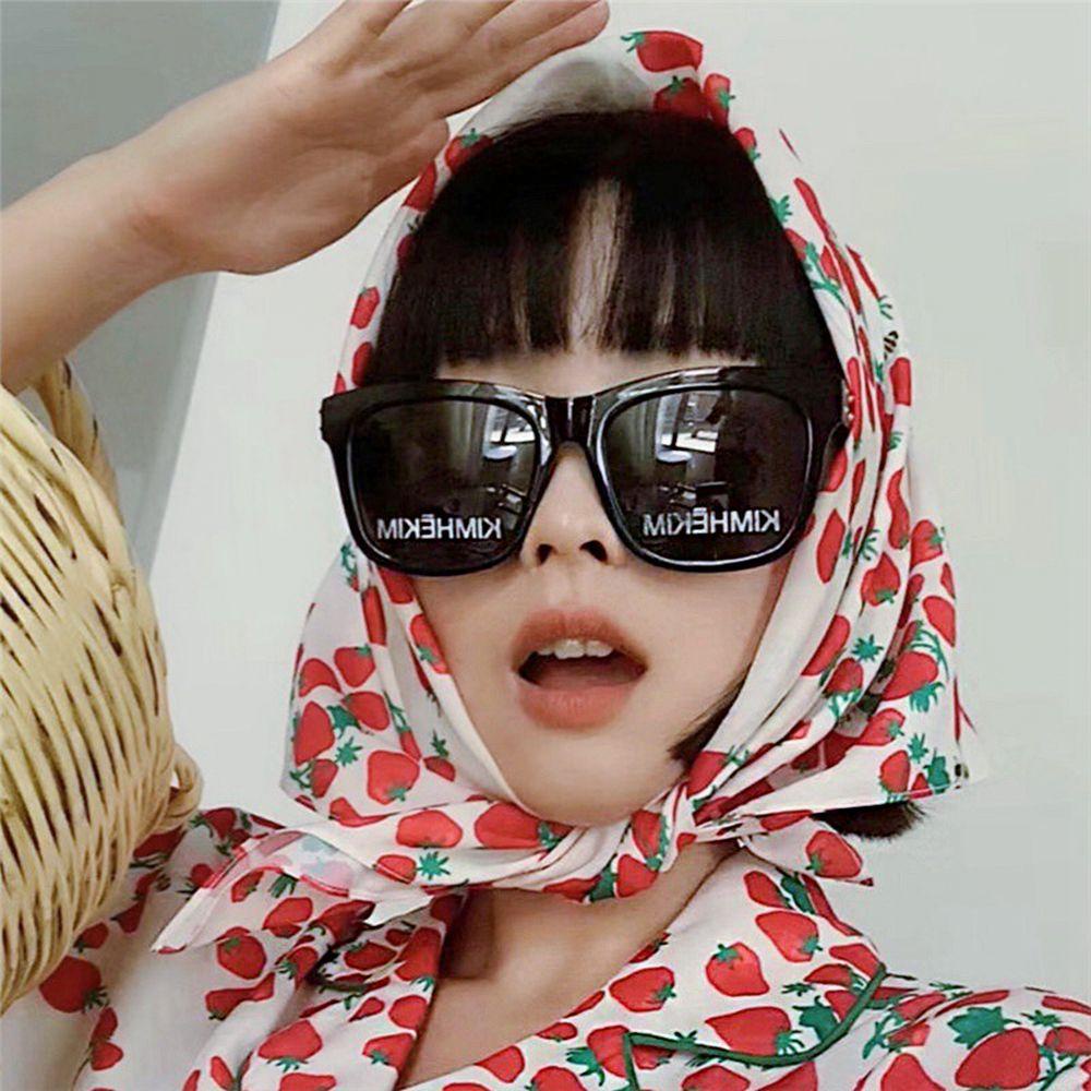 [Elegan] Kacamata Hitam Anti UV Wanita Vintage PC Aksesoris Hadiah Bingkai Besar Kacamata Hitam Gaya Jalanan Gaya Korea Eyewear