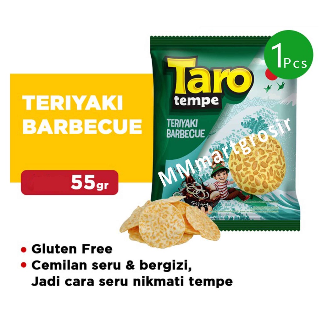 Taro / Snack Tempe / Keripik Tempe / Rasa Teriyaki BBQ &amp; Chicken Onion 55g