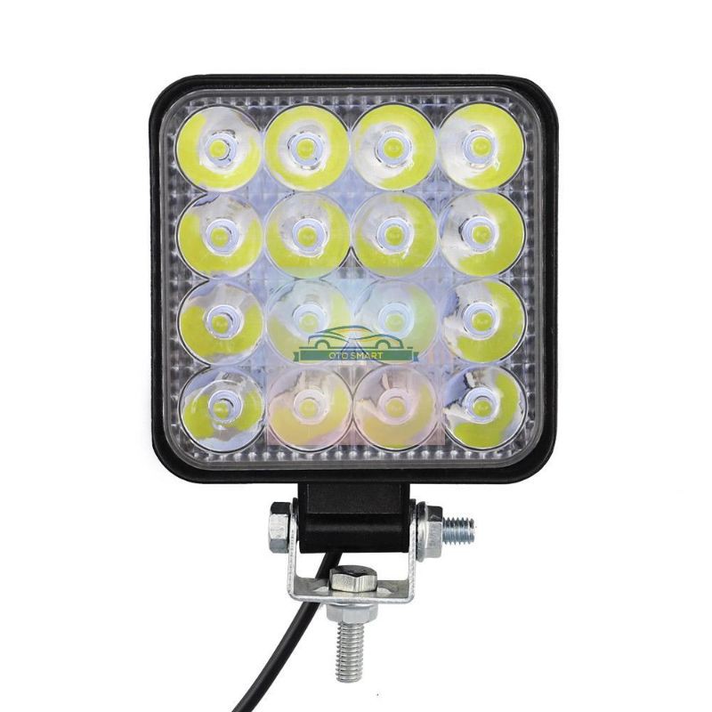 Lampu Tembak Sorot LED Worklight 16Mata  27Watt 12V&amp;24V  Kotak&amp;Bulat Mobil&amp;Motor