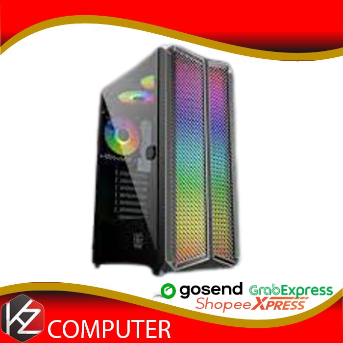 Case Battleground 202 RGB Tempered Glass Mid Tower Gaming Casing