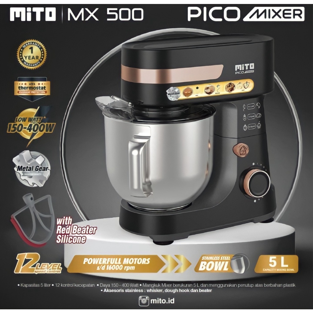 Mito Mitochiba Standing Mixer Pico MX500 MX 500 MX-500 Pico 5 Liter 5l