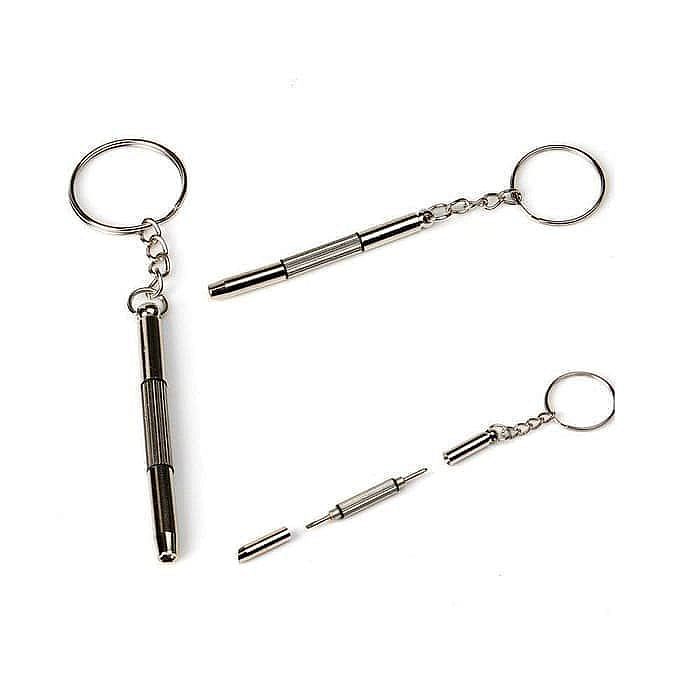 Gantungan Kunci Mini Set Obeng Min plus / Keychain Screwdriver 3 in 1