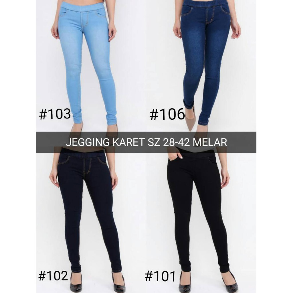 JEGGING WANITA PINGGANG KARET SIZE TERLENGKAP SIZE BANYAK LANGSUNG ORDER NORMAL CUTTING!