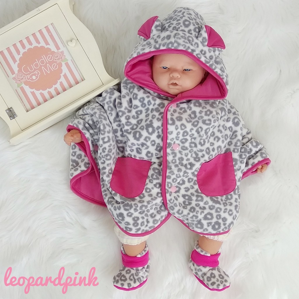 promo PROMO JAKET SEPATU BAYI IMUT PINK BABY CAPE LEOPARD CUDDLEME KADO murah kualitas bagus