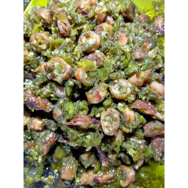 

Cumi telur (ring) sambal ijo jember