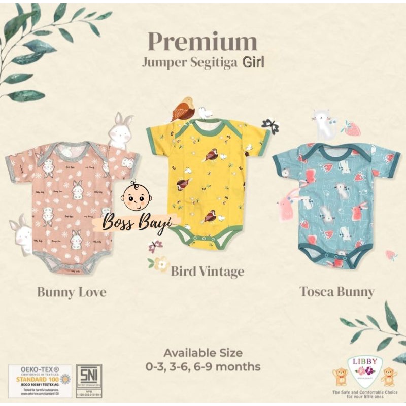 LIBBY - Premium Jumper Segitiga Bayi Motif 0-9bulan