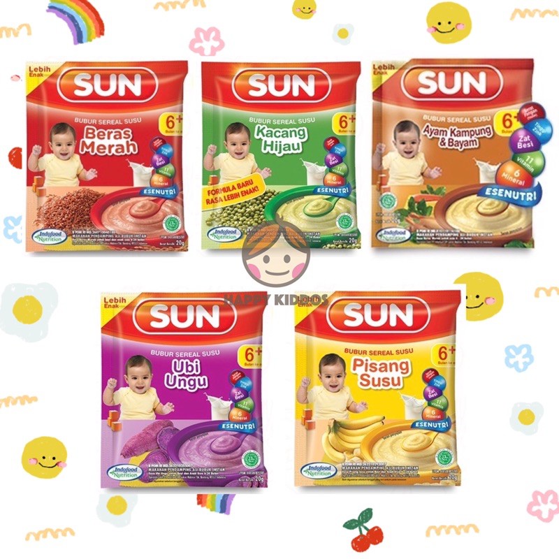 SUN Bubur Sereal Susu Sachet Bubur Bayi 20 gr MPASI BAYI