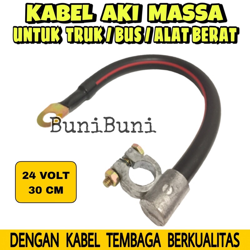 Kabel Aki Massa / Masa Paralel Aki Untuk Mobil Truk &amp; Bus 24 Volt Full Tembaga