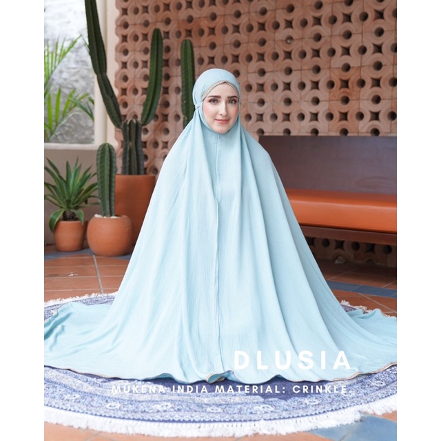 Mukena Arab DLUSIA INDIA Crinkle Jumbo Mukena Mewah Dewasa