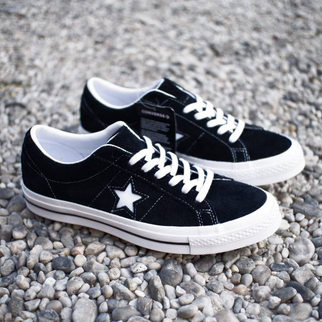 Converse One Star Ox Suede Black White