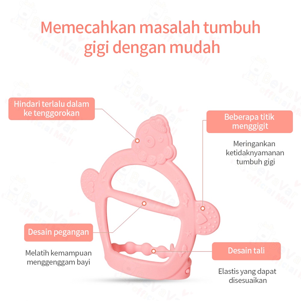 BEVAVAR Mainna Gigitan Bayi Bentuk Gelang  Teether Bayi Bahan Silikon