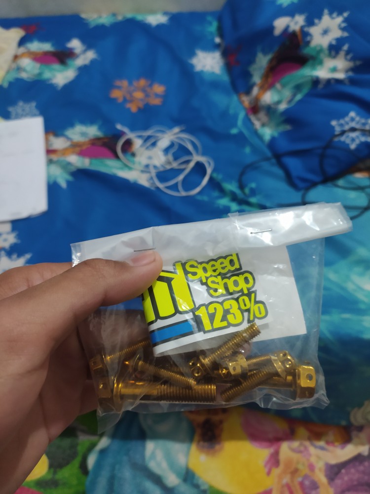 Baut Probolt Gold Flower 5x25 Drat 8 Panjang 2,5cm