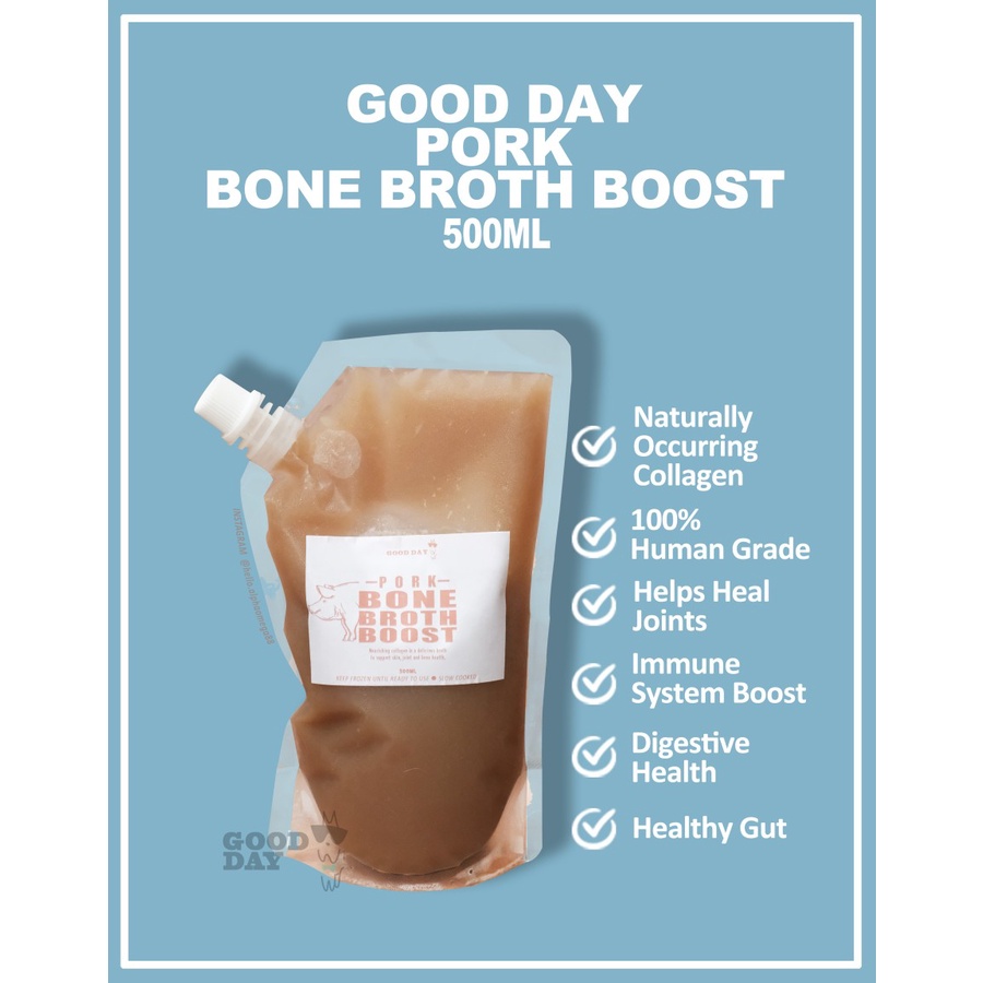

Bone Broth | Good Day Pork Bone Broth Boost |Dog Food Collagen