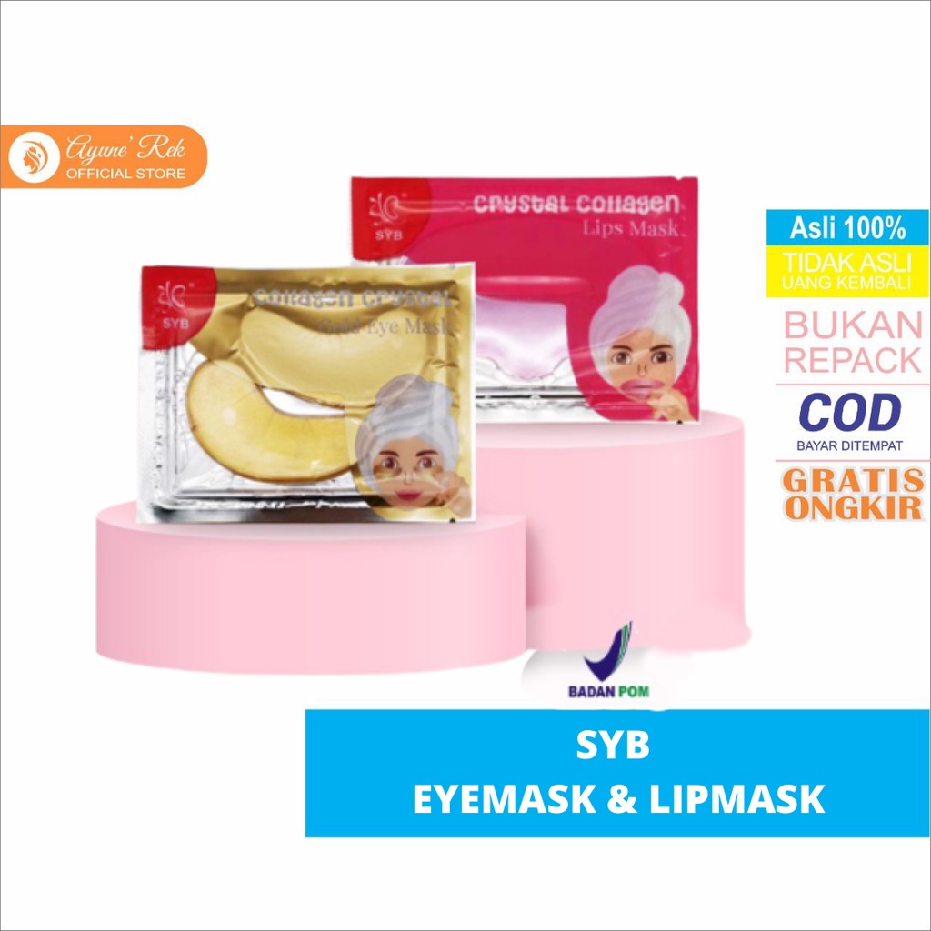 SYB Collagen Crystal Gold Eye Mask / Lip Mask / SYB Crystal Collagen Lip Mask | Eye Mask (✔BPOM) 6gr