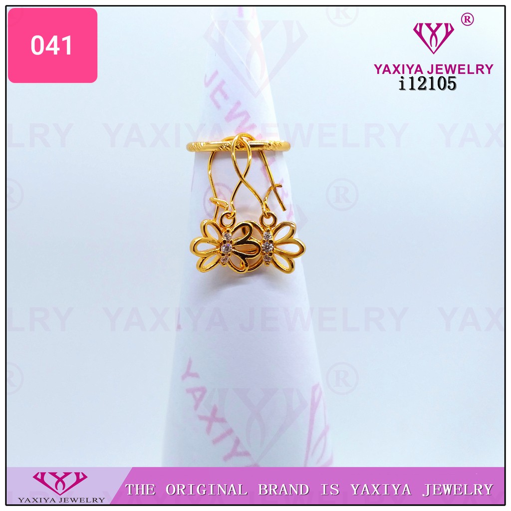 

Anting Emas Kupu Permata Perhiasan Lapis Emas 18K Yaxiya Jewelry 041