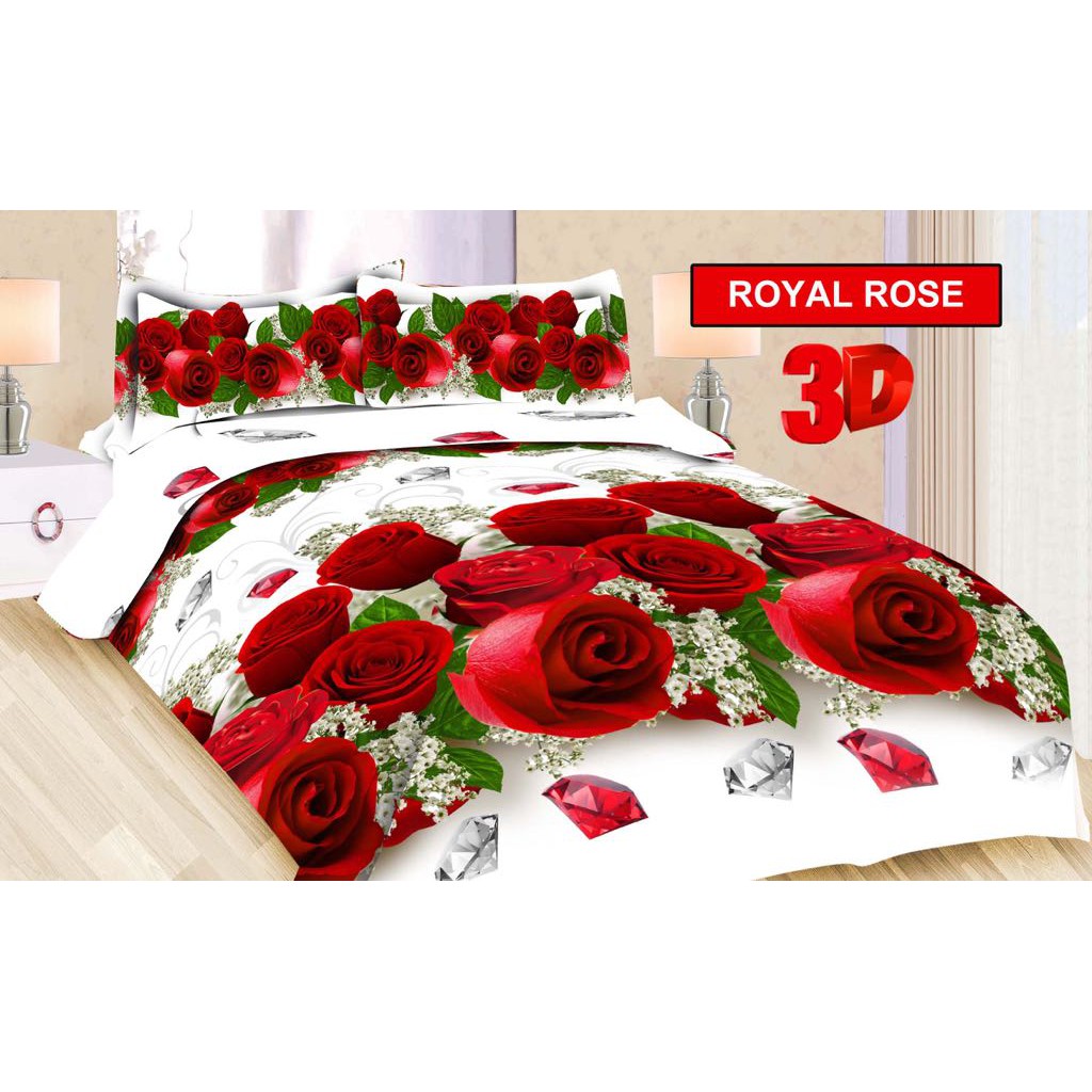 sprei bonita motif Royal Rose ukuran 160 dan 180