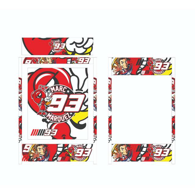 

Sticker kandang kotak 1, 2, 3 motif marc marquez (SEGALA MERK)