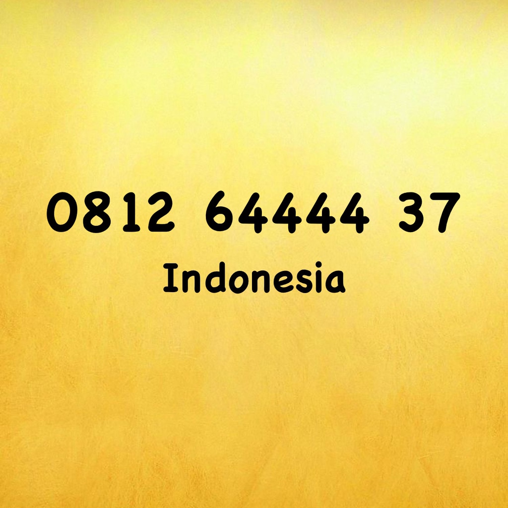 Nomor Cantik Simpati 11 Digit - 0812 644 4437 - 0812 64444 37