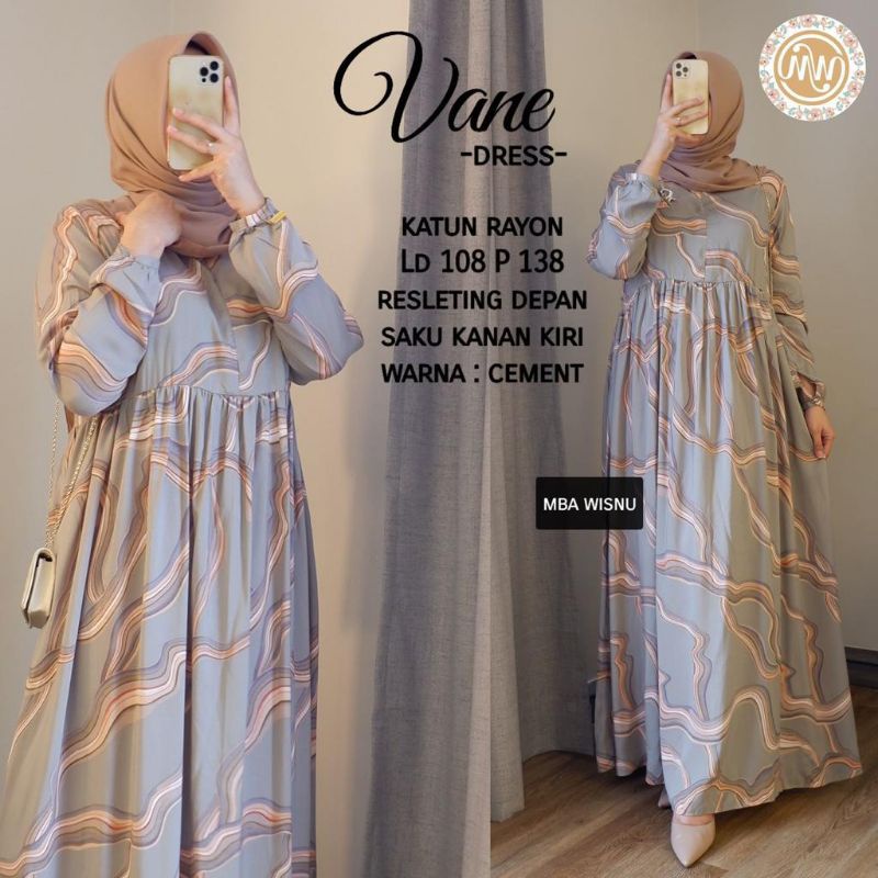 Dress Wanita Kekinian Bahan Katun Rayon Dottie Vane Dhea Bunga Marsha Tulip Niara  Ori MW