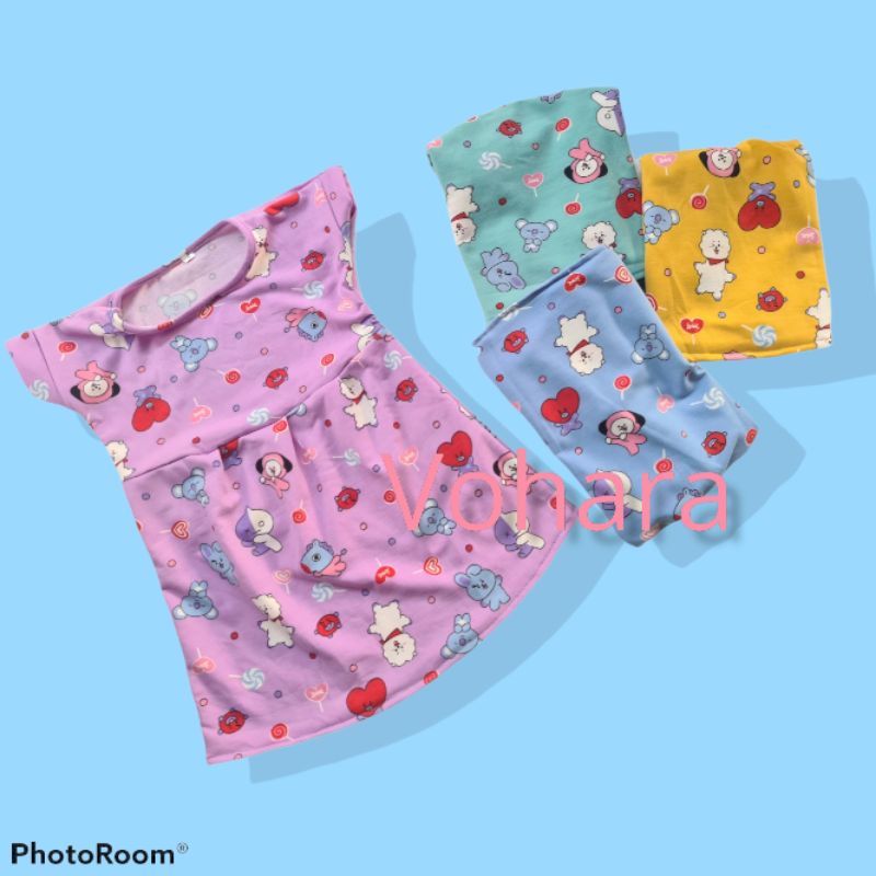 Dress Anak Murah Perempuan Dress Babyterry BTS SERIES 6 bulan - 3 Tahun